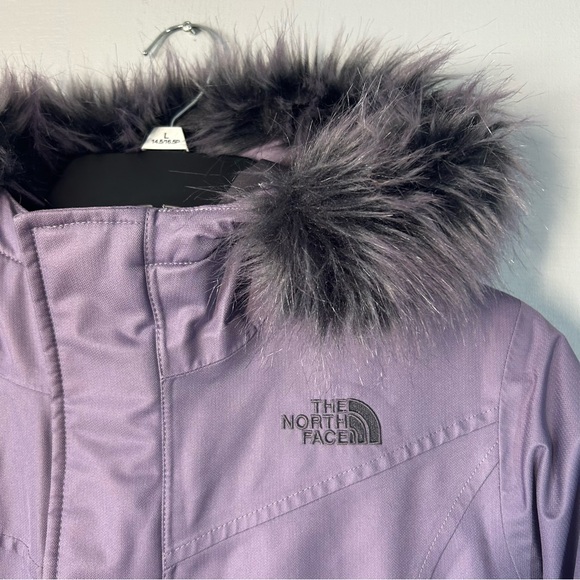 Girls the north face greenland 550 parka size XL 18 purple - Picture 2 of 7